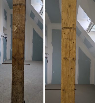 Aérogommage poutre Strasbourg